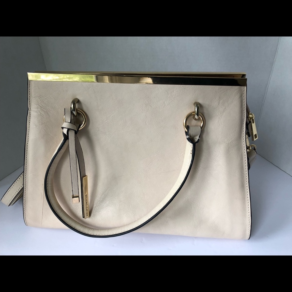 Medium Wilson Leather Ivory/gold Purse